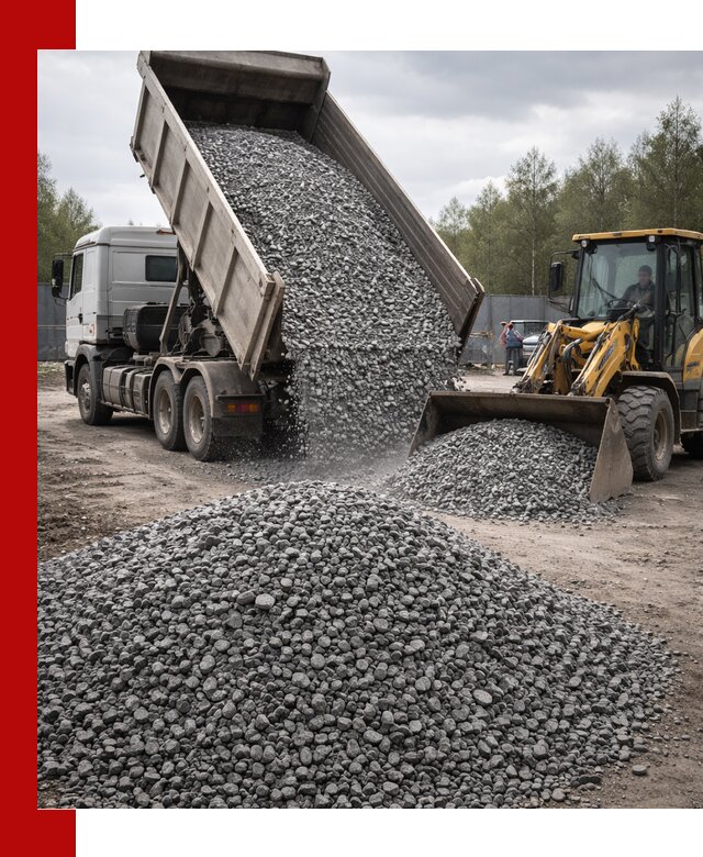 Доставка и продажа щебня гранитного в Щекине