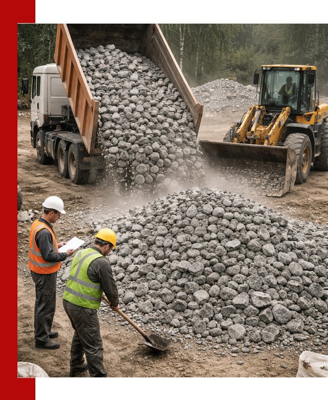 Гранитный щебень фракция 70-150 доставка в Щекине