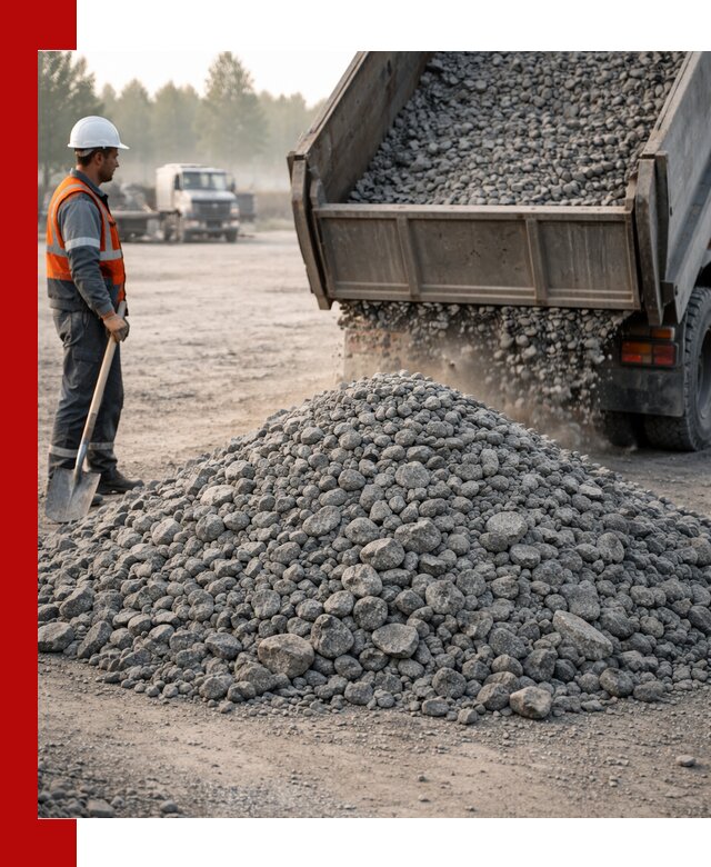 Гранитный щебень фракции 100–201 для строительства в Щекине