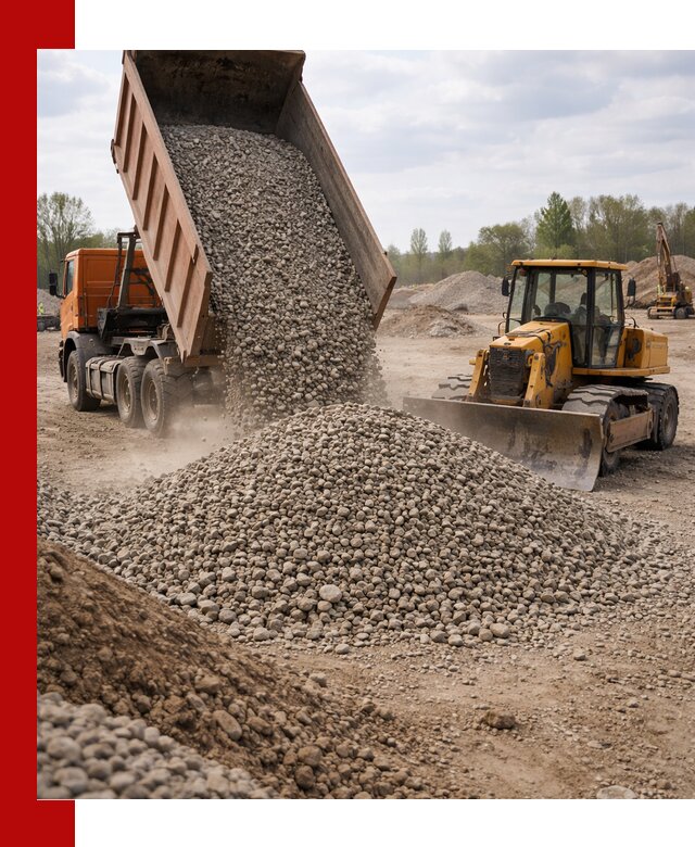 Доставка гравийного щебня фракции 40-70 в Щекине
