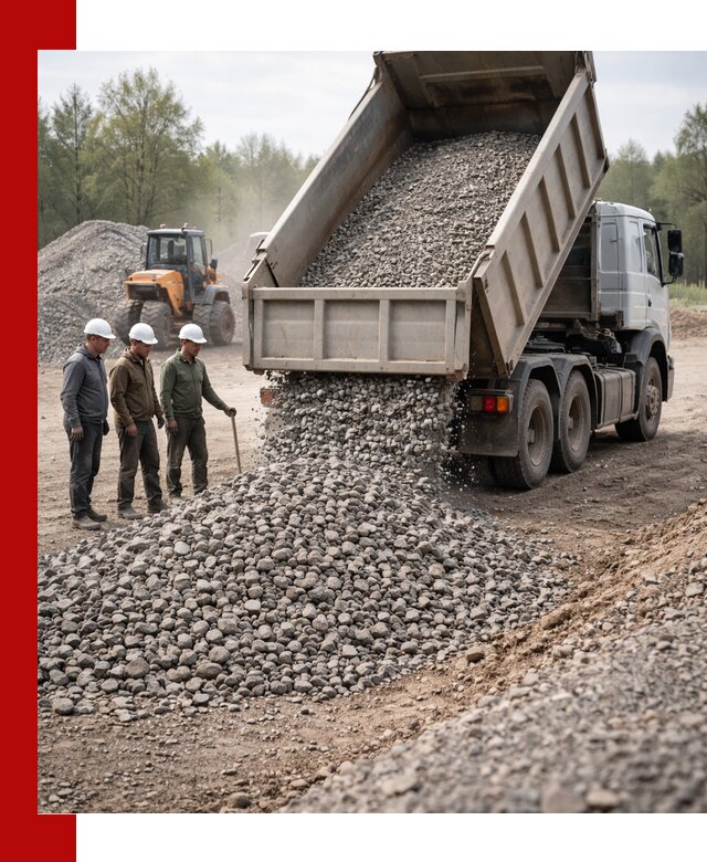 Доставка гравийного щебня фракции 70-120 в Щекине