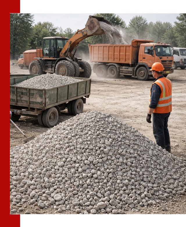 Доставка известнякового щебня фракция 20–40 в Щекине