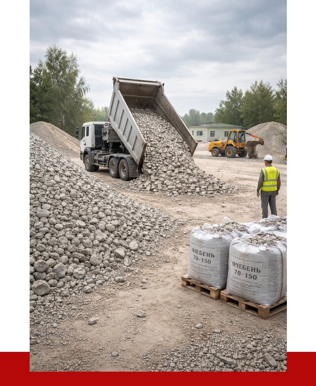 Известняковый щебень фракция 70-150 в Щекине от 1287 р. | ПРОНЕРУДЕкн