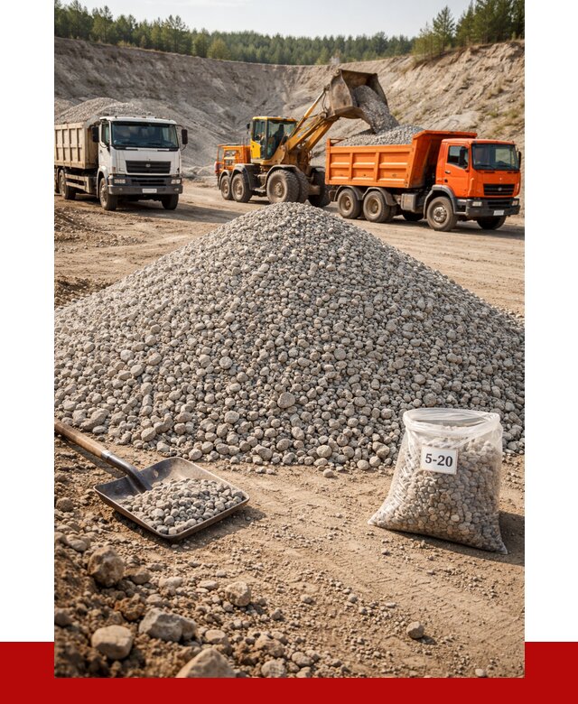 Доломитовый щебень фр. 5-20 в Щекине от 4323 р. | ПРОНЕРУДЕкн