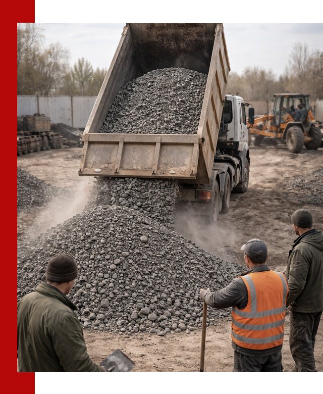 Доставка шлакового щебня в удобные сроки по выгодной цене в Щекине