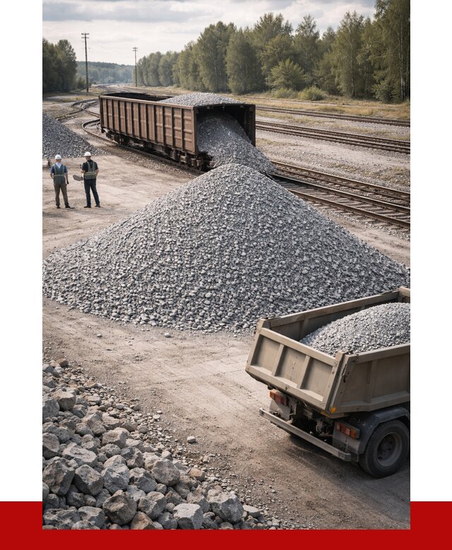 Железнодорожный щебень 20-60 в Щекине от 1750 р. | ПРОНЕРУДЕкн