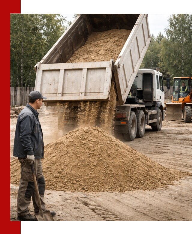 Доставка и продажа песка с разгрузкой в Щекине