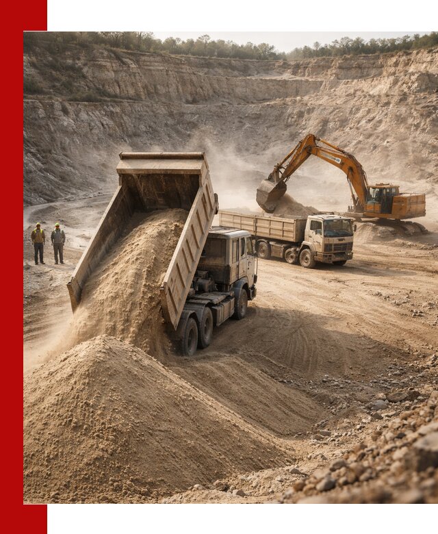 Карьерный песок навалом с доставкой в Щекине