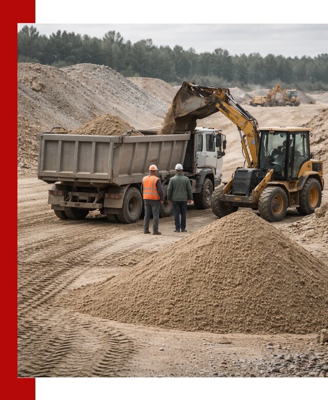 Карьерный среднезернистый песок с доставкой в Щекине