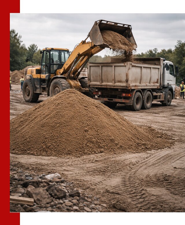Доставка речного песка навалом в Щекине быстро и выгодно