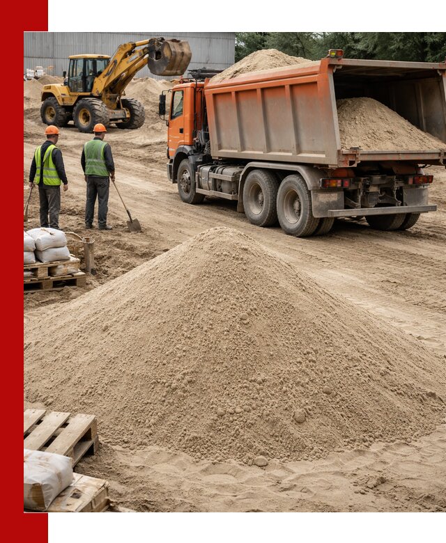 Доставка и продажа мытого речного песка в Щекине