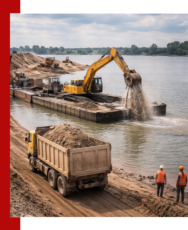 Намывной песок с доставкой в Щекине оптом и в розницу