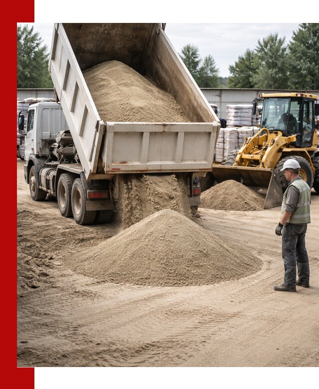 Поставка и доставка песка для бетона в Щекине