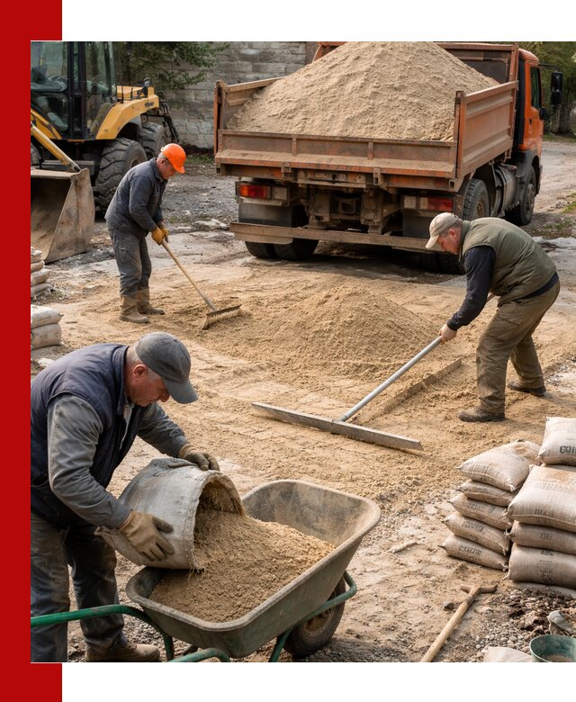 Поставка песка для стяжки в Щекине с быстрой доставкой