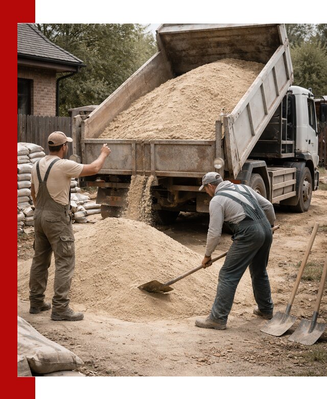 Песок для штукатурки с доставкой в Щекине качественный и чистый