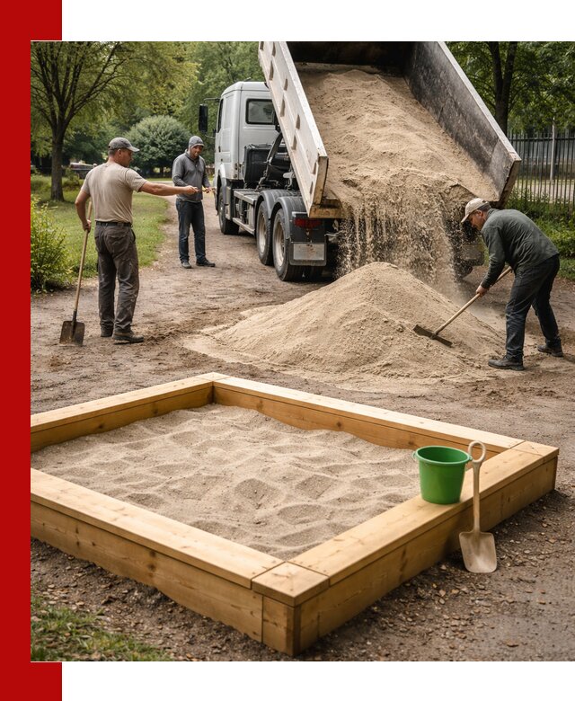 Песок для песочницы с доставкой в Щекине недорого и чистый