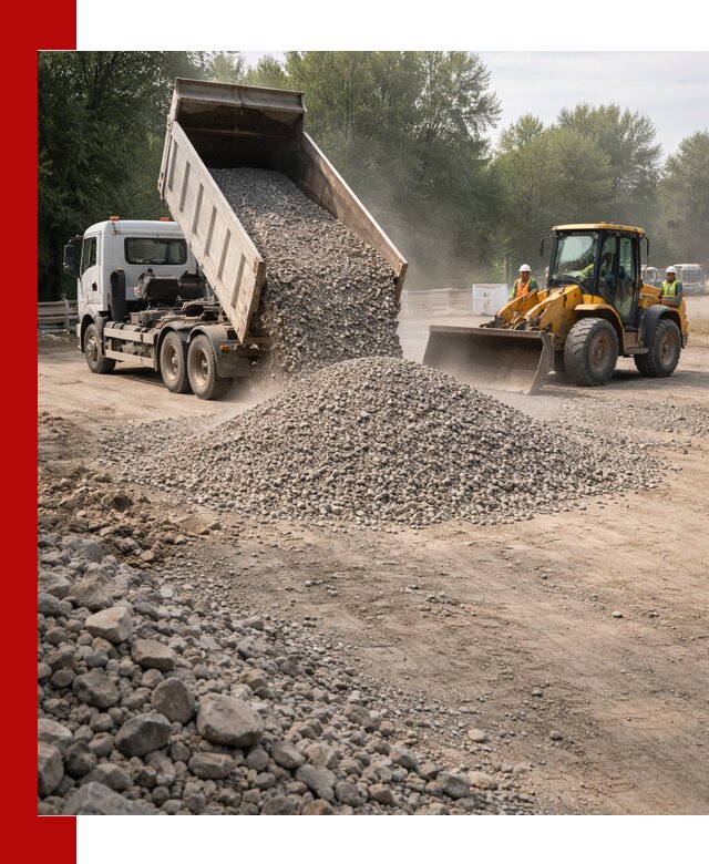Гравий фракция 5–20 доставка в Щекине оптом и в розницу