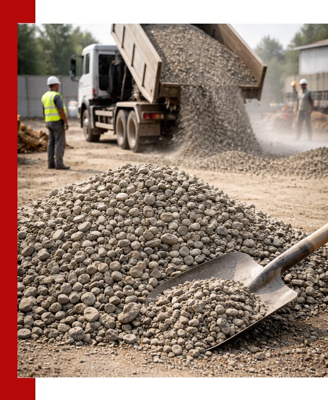 Доставка гравия фракции 20-40 в Щекине с самосвалами