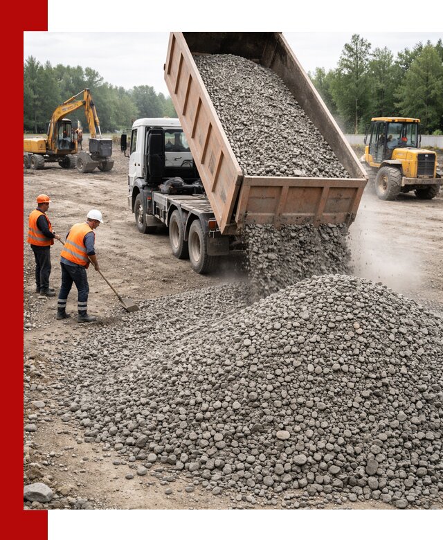 Доставка гравия фракции 40-70 в Щекине оптом и в розницу