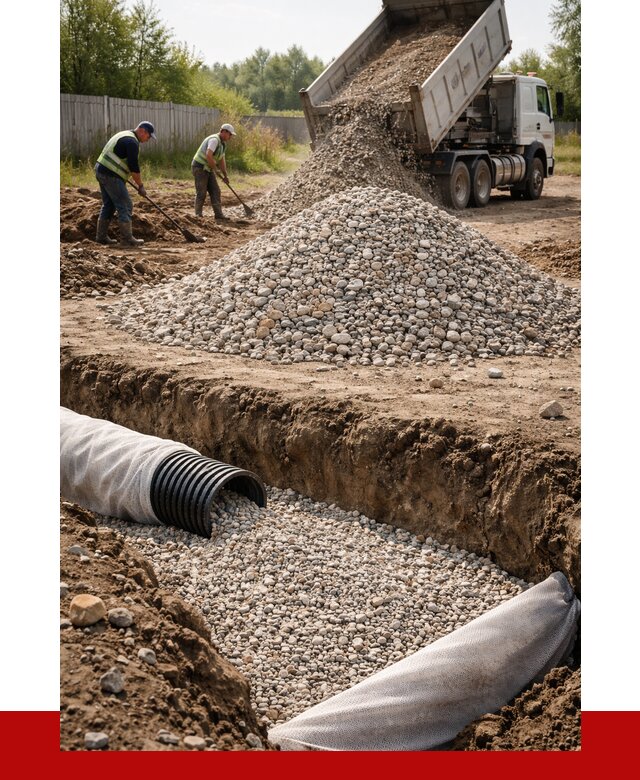 Гравий для дренажа в Щекине от 2264 р., доставка ПРОНЕРУДЕкн