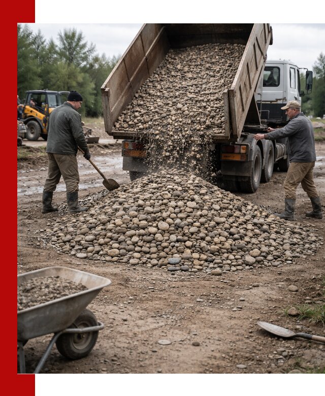Доставка гальки речной оптом и в розницу в Щекине
