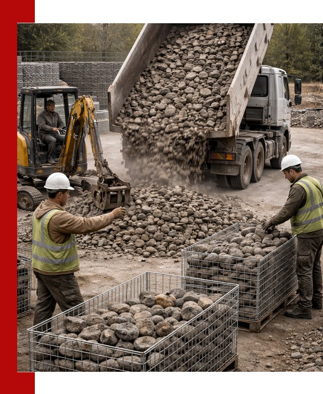 Камень для габионов фракция 100–201 в Щекине