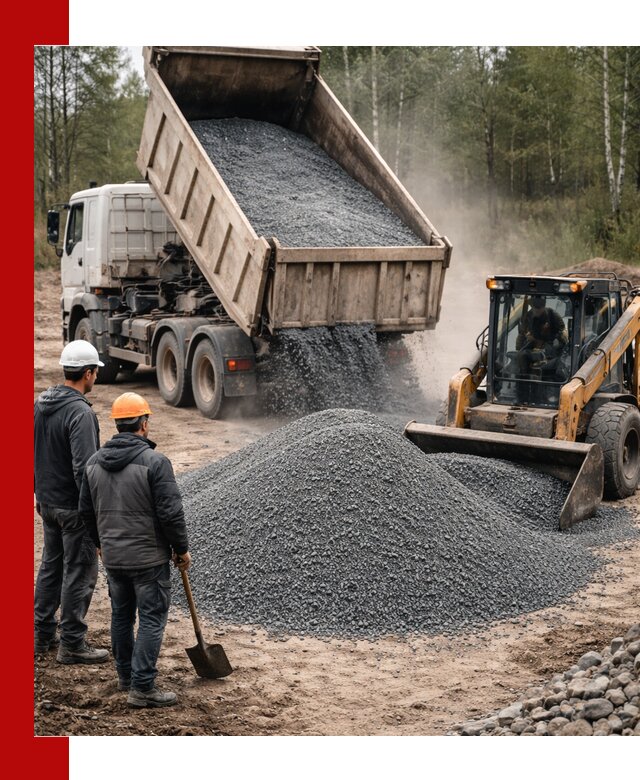 Гранитный отсев 0-5 с доставкой и разгрузкой в Щекине