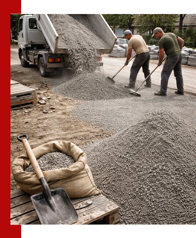 Отсев для тротуарной плитки в Щекине — доставка и укладка