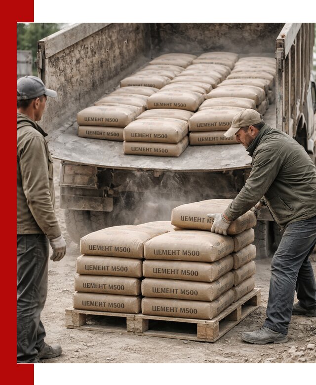 Цемент М500 с доставкой самосвалом в Щекине