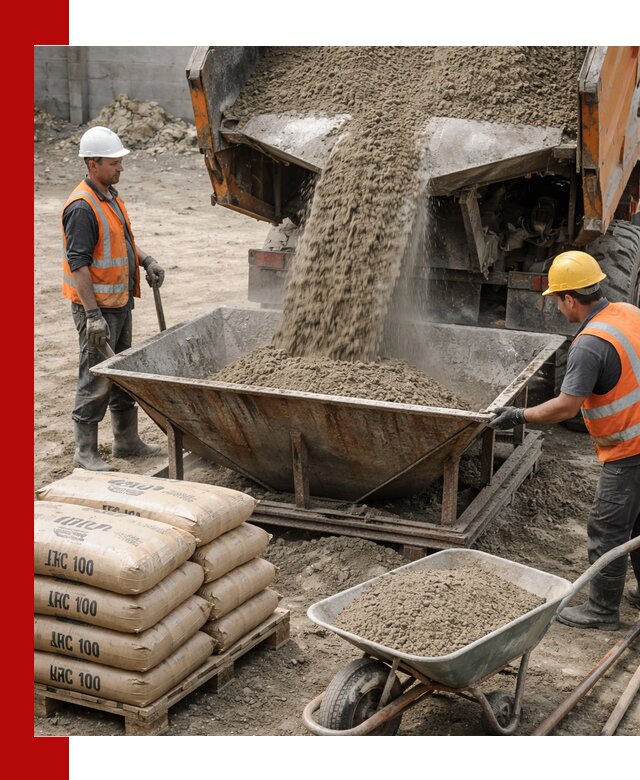 Доставка цементно-песчаной смеси М100 в Щекине