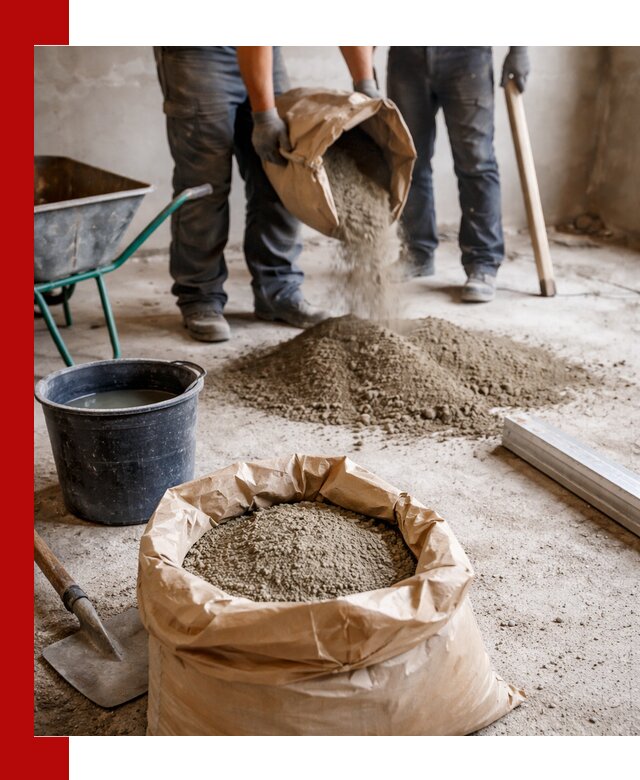 Доставка сухой смеси для стяжки в Щекине