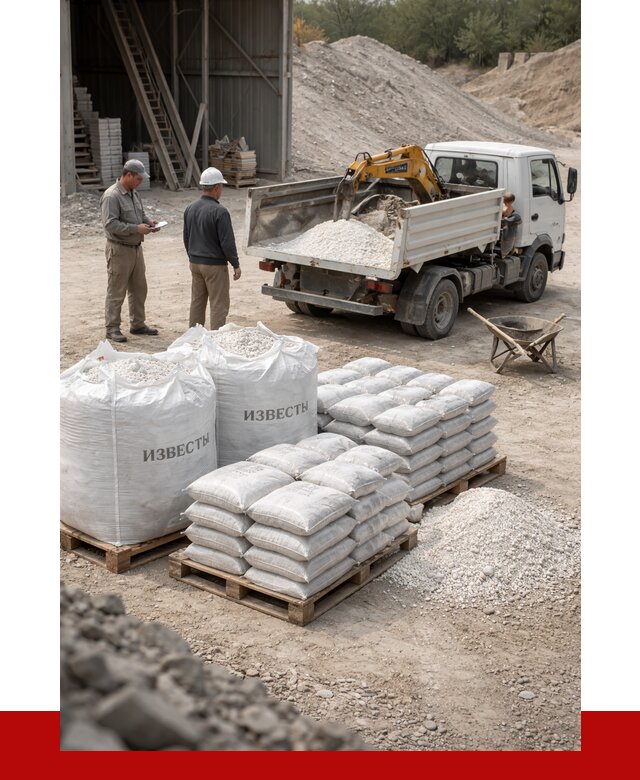 Известь строительная в Щекине с доставкой от 4323 р. | ПРОНЕРУДЕкн