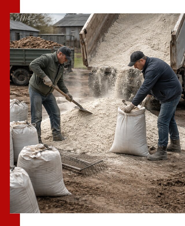 Доставка извести пушонки в Щекине оптом и мелким оптом