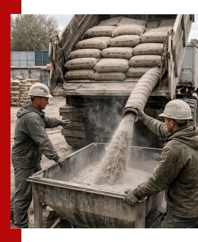 Доставка цемента М400 в Щекине оптом и в розницу