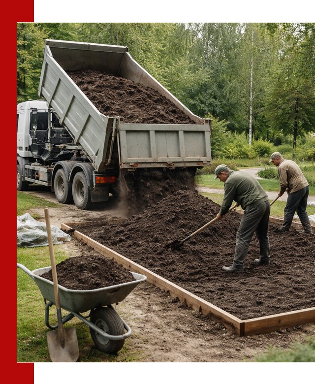 Доставка грунта для озеленения и благоустройства в Щекине