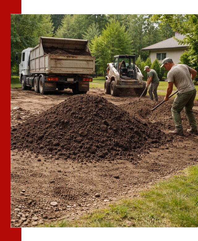 Доставка и укладка грунта для газона в Щекине