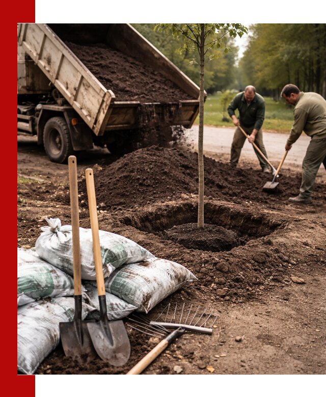 Грунт для посадки деревьев в Щекине — доставка и подготовка почвы