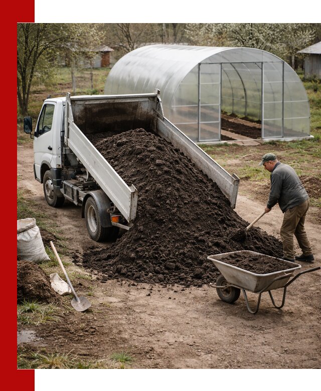 Чернозем для теплицы с доставкой в Щекине