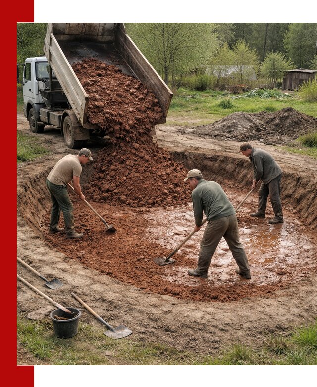 Купить качественную глину для пруда в Щекине