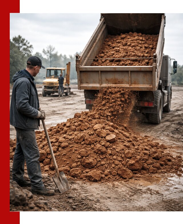Глина для засыпки в Щекине с доставкой самосвалами