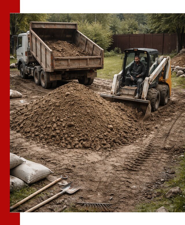 Суглинок для планировки участков в Щекине с доставкой и выгрузкой