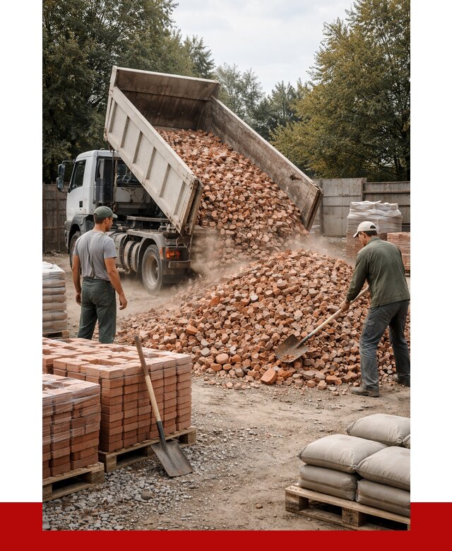 Бой кирпича в Щекине с доставкой от 4323 руб/куб | ПРОНЕРУДЕкн