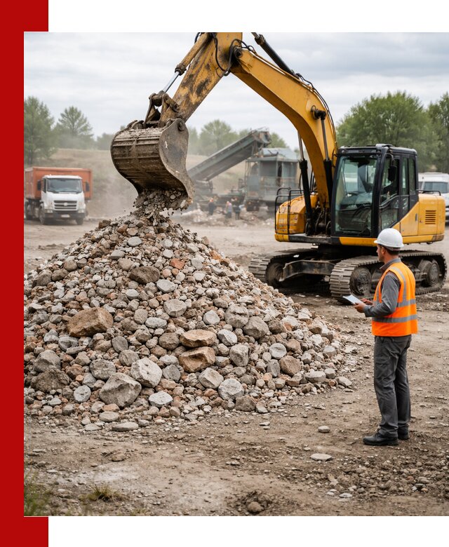 Доставка и вывоз строительного боя в Щекине