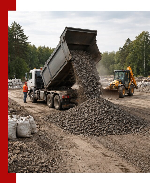 Доставка дробленого асфальта в Щекине для дорожных работ