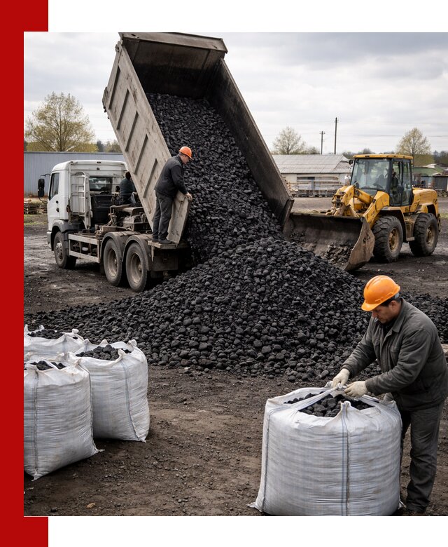 Доставка каменного угля в Щекине оптом и в розницу