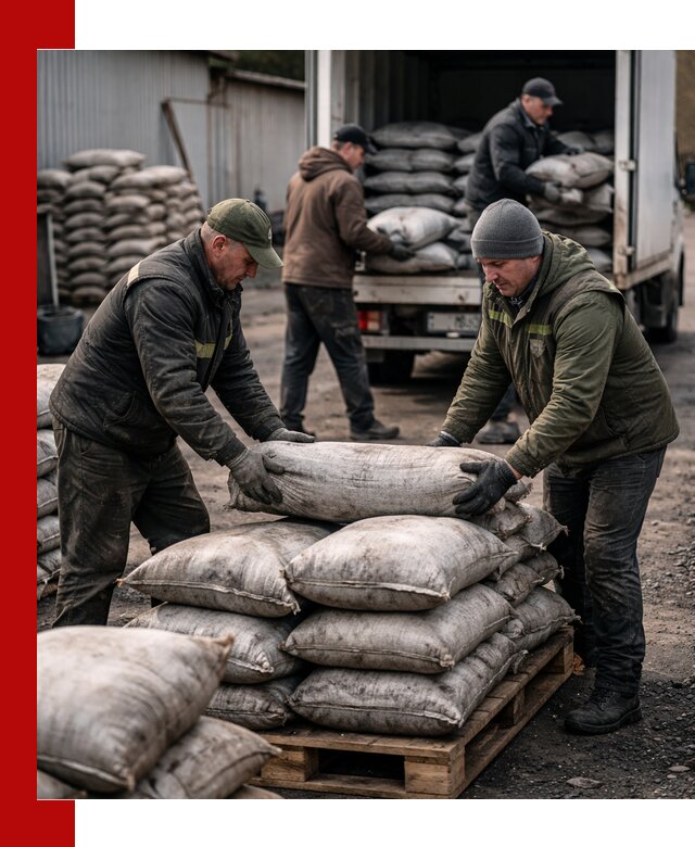 Доставка угля в мешках по выгодным ценам в Щекине