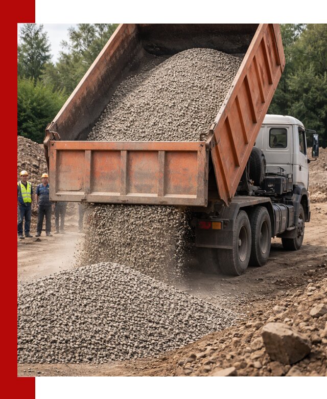 Доставка сыпучих материалов самосвалом в Щекине быстро и надежно