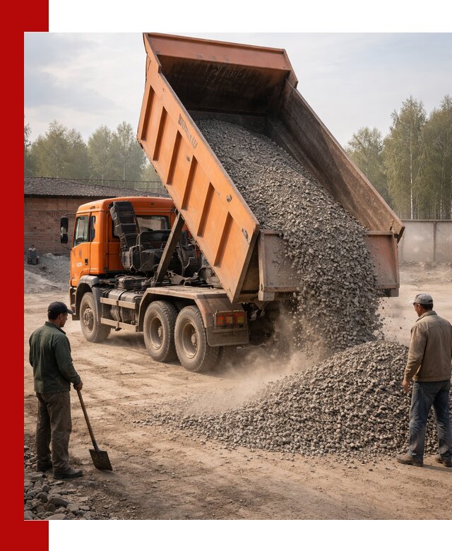 Доставка самосвалом 20 м3 в Щекине быстро и надежно