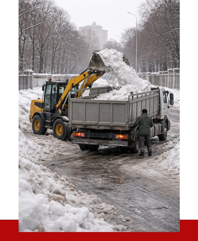 Вывоз снега с погрузкой в Щекине от 3602 р. ПРОНЕРУДЕкн