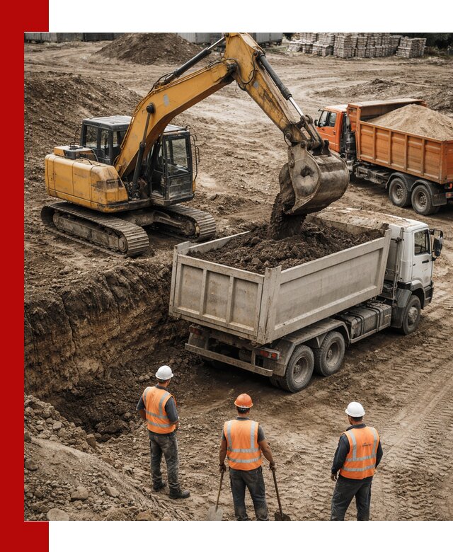 Разработка грунта для строительства и благоустройства в Щекине